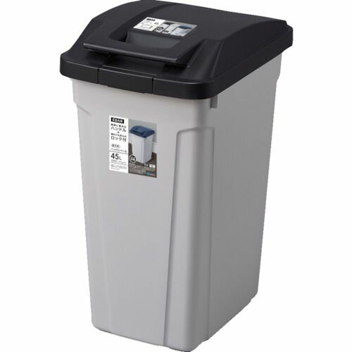 Dustbins - 【期間限定!対象商品P2〜20倍】 ASVEL　ハンドル付分別ペール45L　ブラック　1個 (664977)