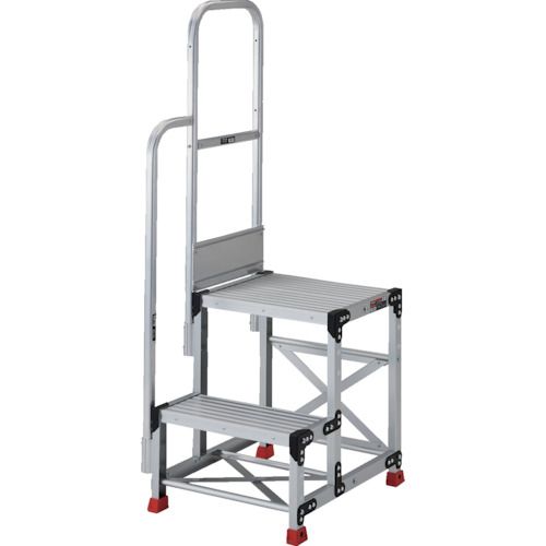 【期間限定!対象商品P2〜20倍】 TRUSCO　アルミ製作業用踏台　2段　高さ0．7m　天...