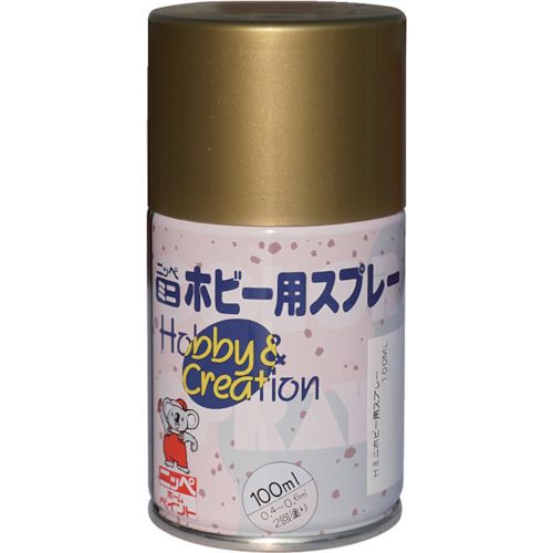 【期間限定!対象商品P2〜20倍】 ニッぺ　ミニホビースプレー　100ml　ゴールドメタリック　HR8240−100　1本 (4976124413810)