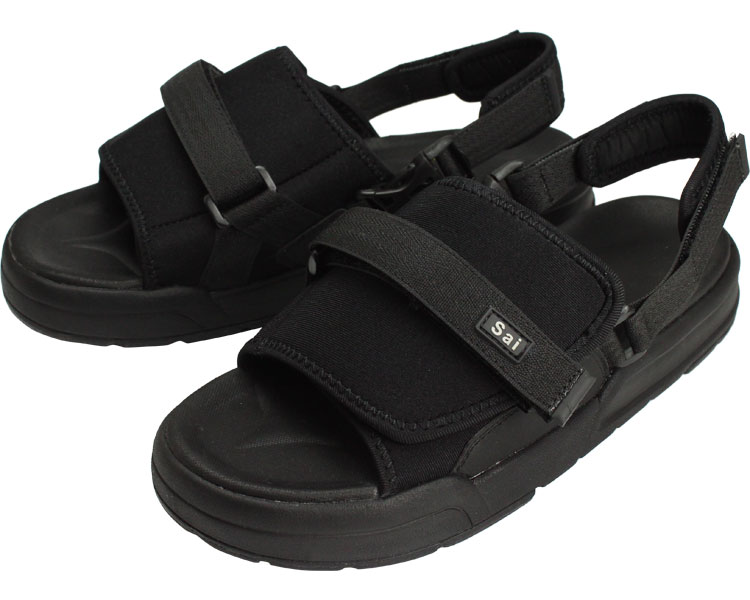 SaiSaiジャストフィットサンダル WG510 男女兼用 / LL ブラック 1足