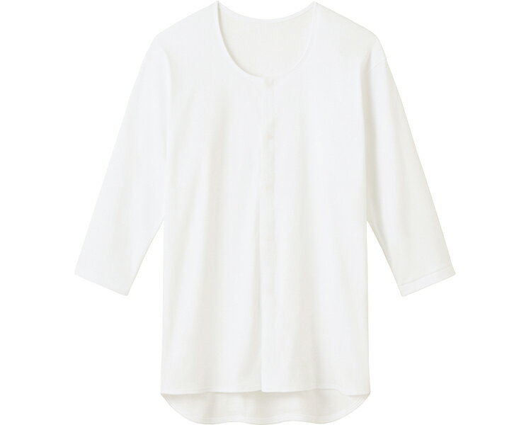 7分袖クリップシャツ　紳士用 / HWC118　L　ホワイト 1