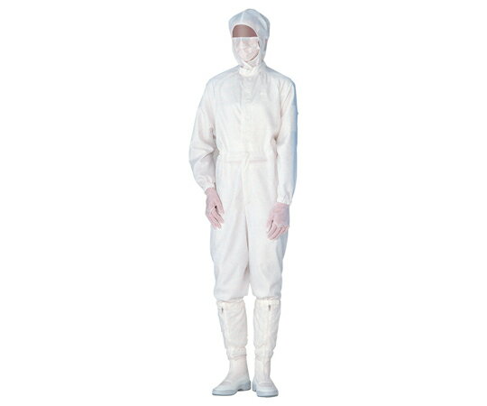 作業服 クリーンウェア 超静電クリーンスーツ ホワイト LL　C1515W-LL 1着