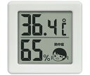 小さいデジタル温湿度計 ホワイト O-420WT 1個