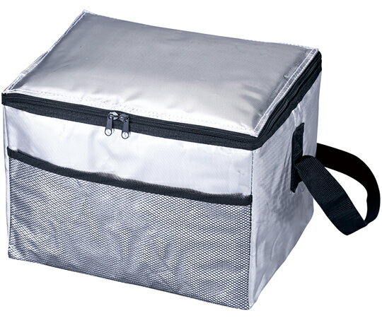 ソフトクーラーバッグ 18L シルバー 幅335mm×奥行260×高さ250mm　375870 1個