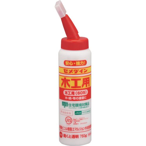 特長:●使いやすく、安全性の高い水系タイプです。●固まると透明になります。●刃物を傷めず切削加工できます。 用途:●内装木工事全般、家具・建具の製作に。●木・合板・紙・布・フェルト等の接着に。●パーティクルボード・ハードボード等の接着に。 仕様:●色：白色●容量(kg)：0.75 仕様2:●820g●液状 材質／仕上:●主成分：酢酸ビニル樹脂特長:●使いやすく、安全性の高い水系タイプです。●固まると透明になります。●刃物を傷めず切削加工できます。 用途:●内装木工事全般、家具・建具の製作に。●木・合板・紙・布・フェルト等の接着に。●パーティクルボード・ハードボード等の接着に。 仕様:●色：白色●容量(kg)：0.75 仕様2:●820g●液状 材質／仕上:●主成分：酢酸ビニル樹脂