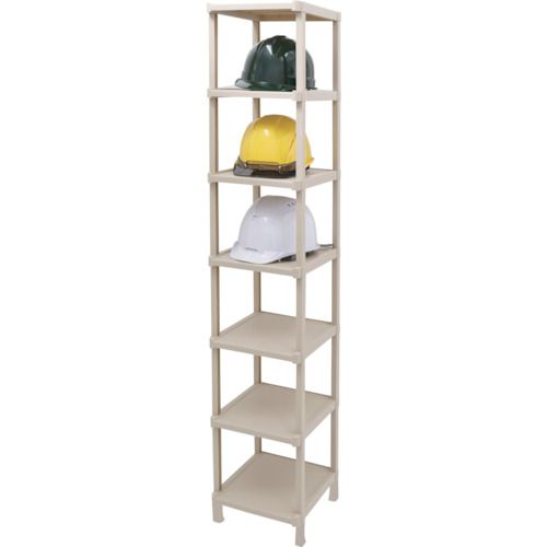 特長:●乱雑になりがちなヘルメットをスッキリ収納できます●組立は差し込式で簡単です。 仕様:●色：ベージュ●幅×奥行×高さ（mm）：276×317×1537●棚板サイズ（mm）253×310●棚板荷重（kg）：2●棚板有効高さ（mm）：21 仕様2:●ヘルメットを7個収納できます 材質／仕上:●ポリプロピレン特長:●乱雑になりがちなヘルメットをスッキリ収納できます●組立は差し込式で簡単です。 仕様:●色：ベージュ●幅×奥行×高さ（mm）：276×317×1537●棚板サイズ（mm）253×310●棚板荷重（kg）：2●棚板有効高さ（mm）：21 仕様2:●ヘルメットを7個収納できます 材質／仕上:●ポリプロピレン