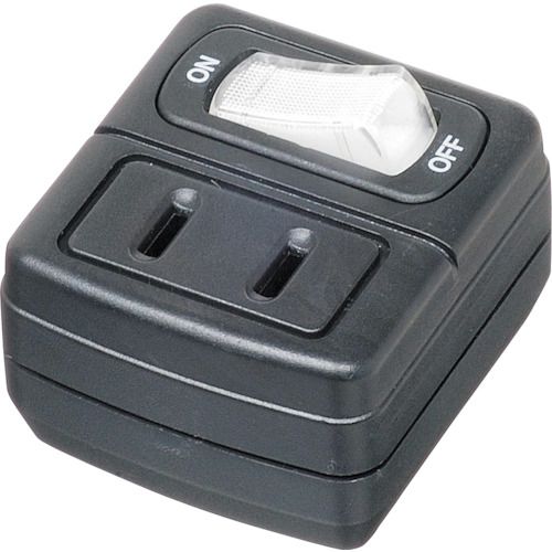 YAZAWA　省エネタップ1個口黒　1個 (Y02F110BK)