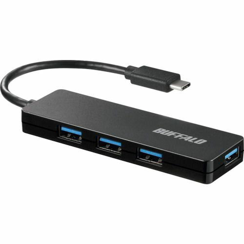 BUFFALO　USB3．1（Gen1）　Type−C　4ポート　バスパワーハブ　ブラック　1個 (BSH4U120C1BK)(2.0)
