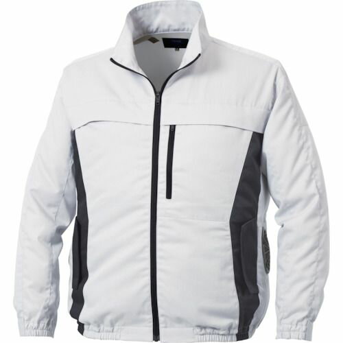 空調服　長袖ブルゾン（エプロン付き）　シルバー　4L　1着 (KU92340K30S6)