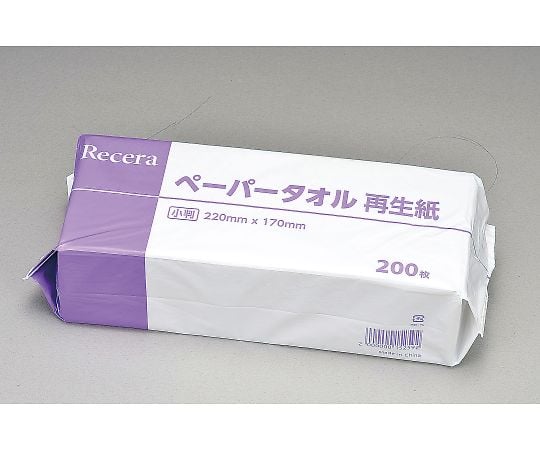 Recera　ペーパータオル　再生紙　小判（パック）　200枚入 1パック(200枚入)