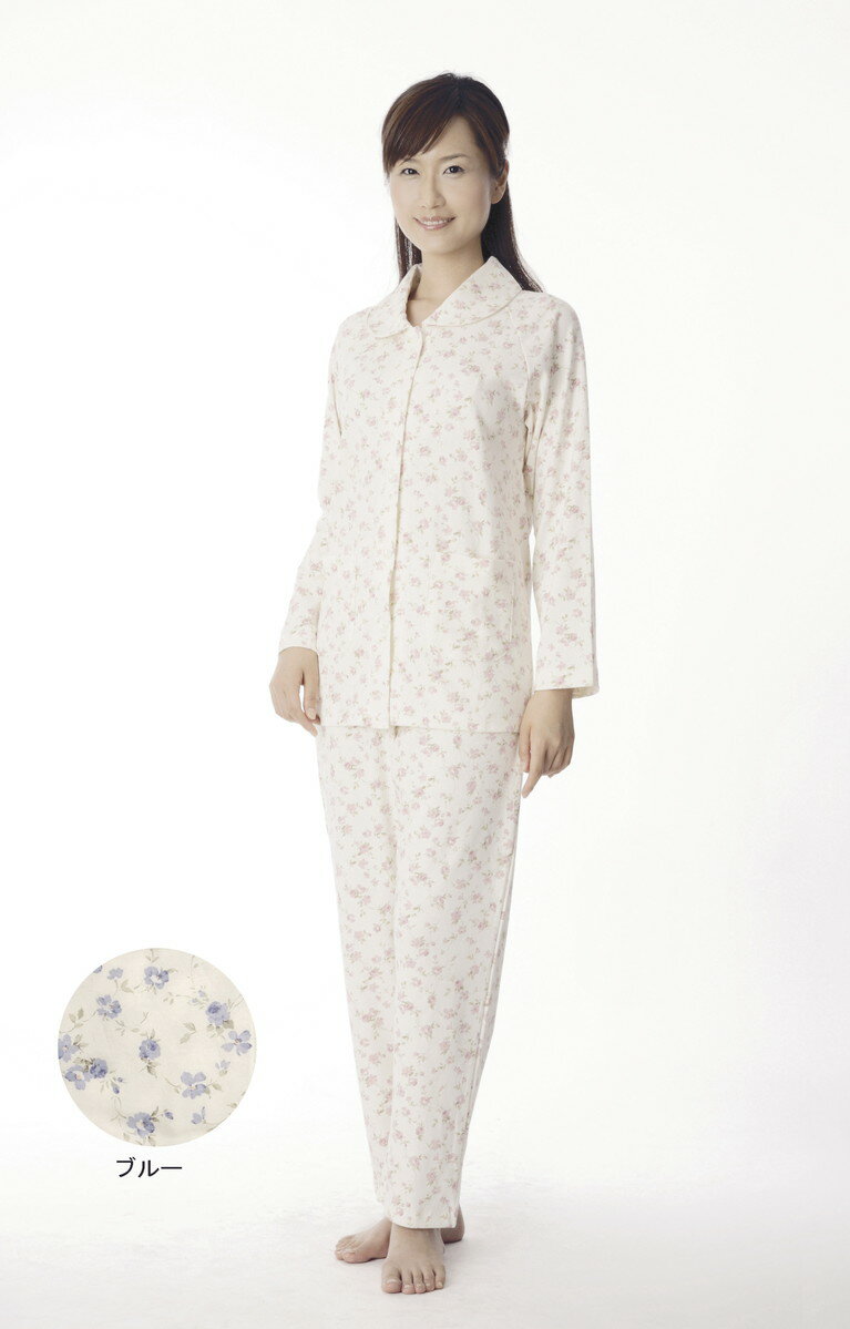 【期間限定!対象商品P2〜20倍】 ◎楽らくパジャマ柄タイプ婦人用 S ピンクNO.905