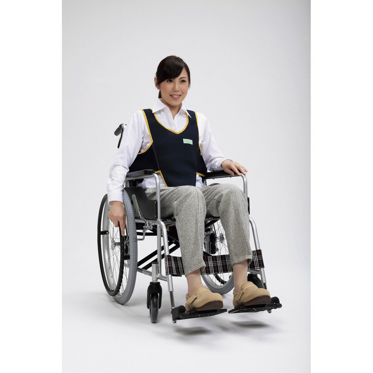 車イス用ワンタッチベルトキーパー エコ(ネイビー)403657(4)