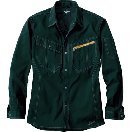 【SS限定 38万商品以上10%OFF】 Jawin　ナガソデシャツ　LLサイズ　ブラック　1着 (51904044LL)