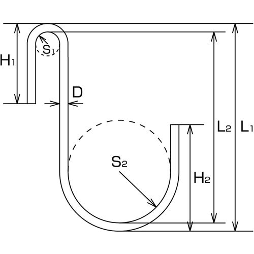 水本　ステンレス　SカンSAH　全長60mm　1個 (SAH2)