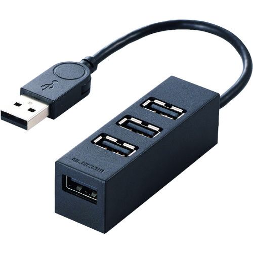 ELECOM　機能主義USBハブ　短ケーブル4ポート　1個 (U2HTZ426BBK)