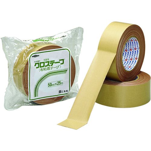 特長:●段ボール箱などへの密着性がよい、しなやかな重包装用テープです。 用途:●包装・封函用 仕様:●色：クリーム●幅(mm)：50●長さ(m)：25●厚さ(mm)：0.37●粘着力(N/10mm)：2.74以上●引張強度(N/10mm)：58.8以上 材質／仕上:●基材：スフ織布●粘着剤：ゴム系特長:●段ボール箱などへの密着性がよい、しなやかな重包装用テープです。 用途:●包装・封函用 仕様:●色：クリーム●幅(mm)：50●長さ(m)：25●厚さ(mm)：0.37●粘着力(N/10mm)：2.74以上●引張強度(N/10mm)：58.8以上 材質／仕上:●基材：スフ織布●粘着剤：ゴム系