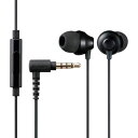 ELECOM ステレオイヤホン カナル型 直径3.5mm マイク付 Fast Music 10.0mmドライバー ブラック 1個 (EHPF12CMBK)