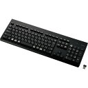 ELECOM キーボード 無線(2.4GHz) ワイヤレス メンブレン式 フルサイズ 洗える 抗菌 ブラック 1個 (TKWS02DMKBK)