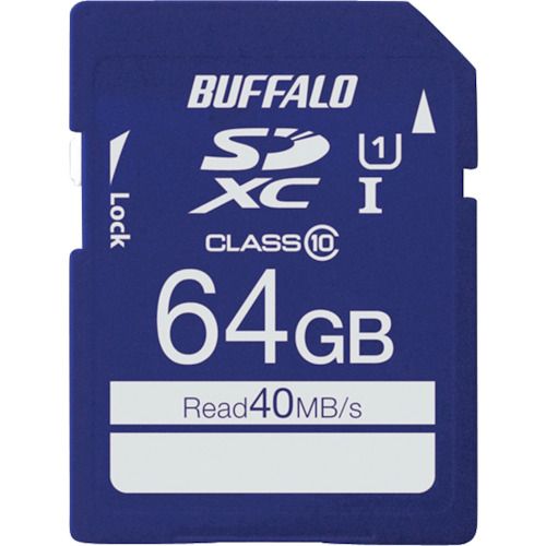 BUFFALO UHS-I Class1 SDXCカード 64GB 1個 (RSDC064GU1S)