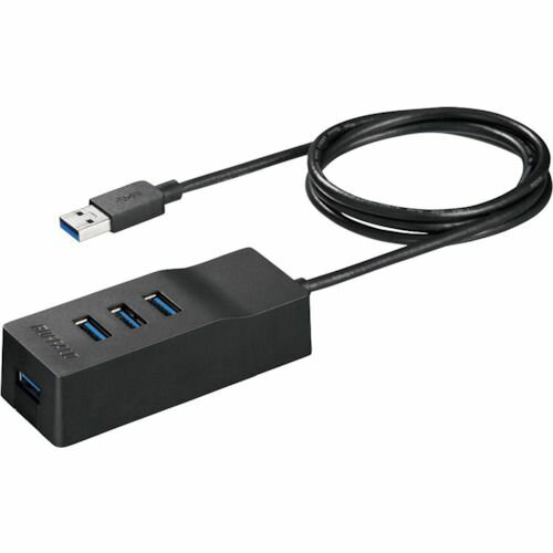 BUFFALO　USB3．0　上挿し　4ポートセルフパワーハブ　マグネット付き　ブラック　1個 (BSH4A310U3BK)