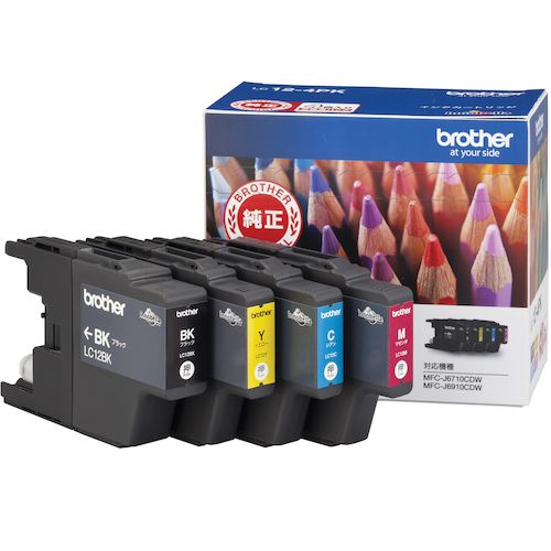 【SS限定 38万商品以上10%OFF】 brother　インクカートリッジ　LC12−4PK　4色パック　1Pk (LC124PK)