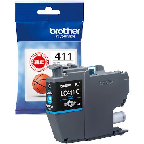【SS限定 38万商品以上10%OFF】 brother　インクカートリッジ　LC411C　シアン　1個 (LC411C)