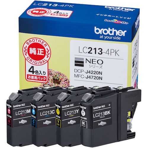 【SS限定 38万商品以上10%OFF】 brother　インクカートリッジ　LC213−4PK　4色パック　1Pk (LC2134PK)