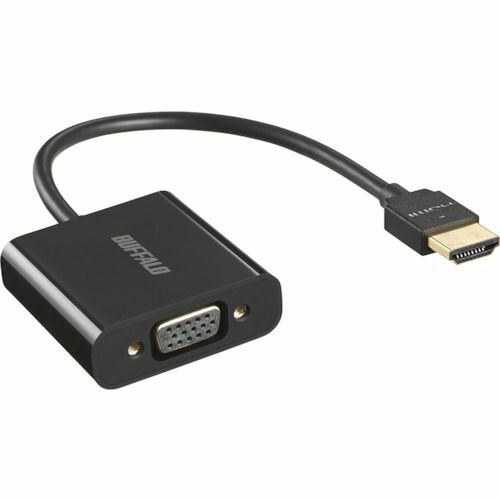 Rakuten - 【期間限定!対象商品P2〜20倍】 BUFFALO　HDMI　to　VGA変換アダプター　0．15m　ブラック　1個 (BHDVGBK)