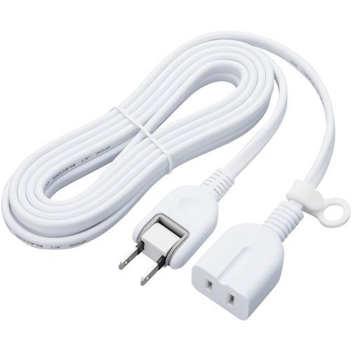 ELECOM　延長タップ　スタンダード　ホコリ防止シャッター付　3．0m　ホワイト　1本 (TX012130WH)