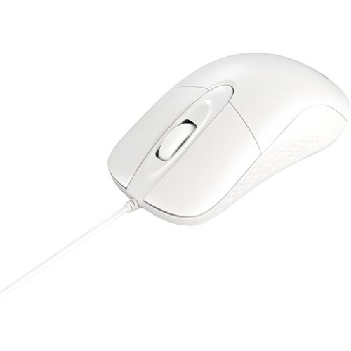 BUFFALO 有線光学式 3ボタン 防水防塵マウス ホワイト 簡易包装 1個 (BSMOUWPWHZ)