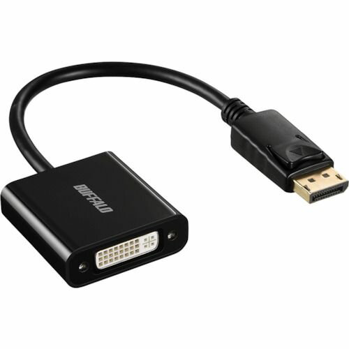 BUFFALO DisplayPort-DVI変換アダプタ ブラック 1個 (BDPDVBK)