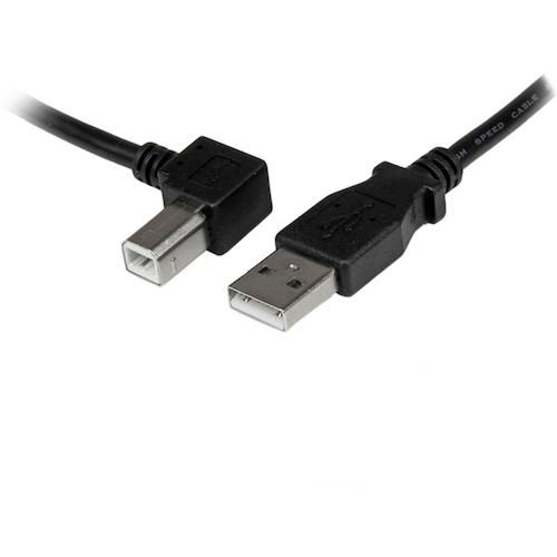  StarTech　USBケーブル／A−B／1m／USB　2．0／480Mbps／左L型／オス・オス／BK　1袋 (USBAB1ML)