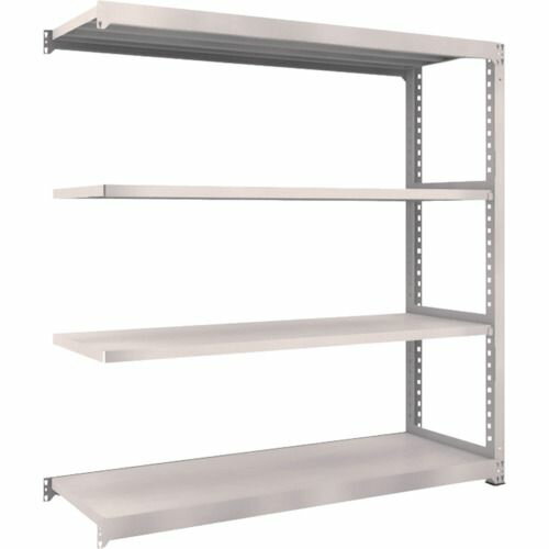 TRUSCO スチールラック M5型中量棚 1500X721XH2100 4段 連結 ネオグレー 1S (M57574B)