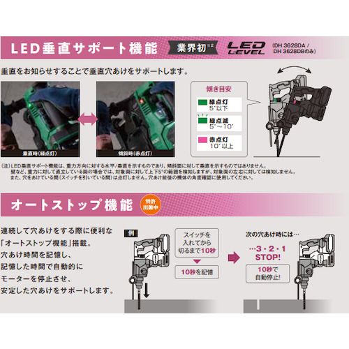 【期間限定!対象商品P2〜20倍】 HiKOKI　ロータリハンマドリル　36V　SDSプラスシ...