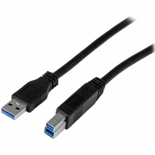 StarTech　USB　3．0ケーブル／1m／Type‐A　−　Type‐B／5Gbps／オス−オス／IF認証／ブラック／タイプB..