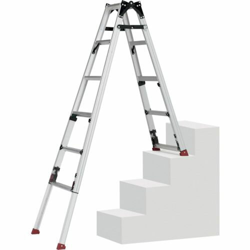 Stepladders - 【期間限定!対象商品P2〜20倍】 PiCa　上部操作式四脚アジャスト式はしご兼用脚立スタッピーSCN型　階段用　1台 (SCN34B)