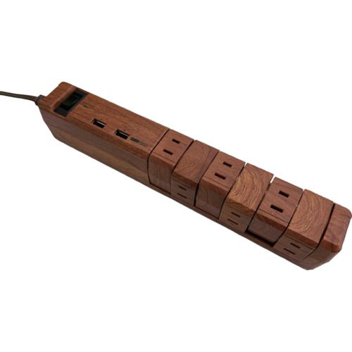 Fargo　TAPKING　USB　AC12個口　3．4A　USB　2ポート　ダークウッド　1個 (PT60112DW)