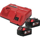 milwaukee M18 (2) 5.0Ah SCスタートキット 1個 (M1218NRG502SC)