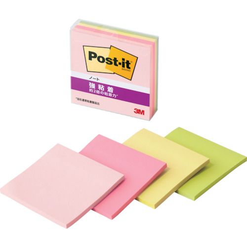 特長:●カラフルな4色のセットなので、色で識別したり、書いた部分を目立たせたりすることができます。●粘着力が2倍（当社通常粘着製品比）なので、つきにくい場所にもしっかりと貼れます。●紙製のふせんなので、筆記具を選ばずに使用できます。 仕様:●色：ピンク・ポジティブリィピンク・イエロー・アシッドライム●縦(mm)：75●横(mm)：75●パック入数：45枚×4冊 仕様2:●サイズ：75mm×75mm●枚数：45枚×4パッド●外箱入数：10個●クリアケース特長:●カラフルな4色のセットなので、色で識別したり、書いた部分を目立たせたりすることができます。●粘着力が2倍（当社通常粘着製品比）なので、つきにくい場所にもしっかりと貼れます。●紙製のふせんなので、筆記具を選ばずに使用できます。 仕様:●色：ピンク・ポジティブリィピンク・イエロー・アシッドライム●縦(mm)：75●横(mm)：75●パック入数：45枚×4冊 仕様2:●サイズ：75mm×75mm●枚数：45枚×4パッド●外箱入数：10個●クリアケース