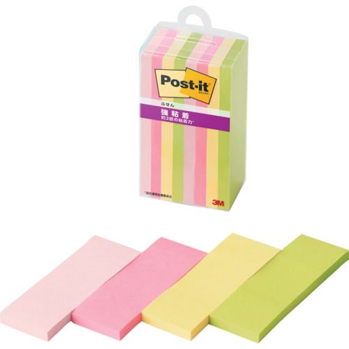 特長:●カラフルな4色のセットなので、色で識別したり、書いた部分を目立たせたりすることができます。●粘着力が2倍（当社通常粘着製品比）なので、つきにくい場所にもしっかりと貼れます。●紙製のふせんなので、筆記具を選ばずに使用できます。 仕様:●色：ピンク・ポジティブリィピンク・イエロー・アシッドライム●縦(mm)：75●横(mm)：25●パック入数：45枚×8冊 仕様2:●サイズ：75mm×25mm●枚数：45枚×8パッド●外箱入数：10個●クリアケース特長:●カラフルな4色のセットなので、色で識別したり、書いた部分を目立たせたりすることができます。●粘着力が2倍（当社通常粘着製品比）なので、つきにくい場所にもしっかりと貼れます。●紙製のふせんなので、筆記具を選ばずに使用できます。 仕様:●色：ピンク・ポジティブリィピンク・イエロー・アシッドライム●縦(mm)：75●横(mm)：25●パック入数：45枚×8冊 仕様2:●サイズ：75mm×25mm●枚数：45枚×8パッド●外箱入数：10個●クリアケース