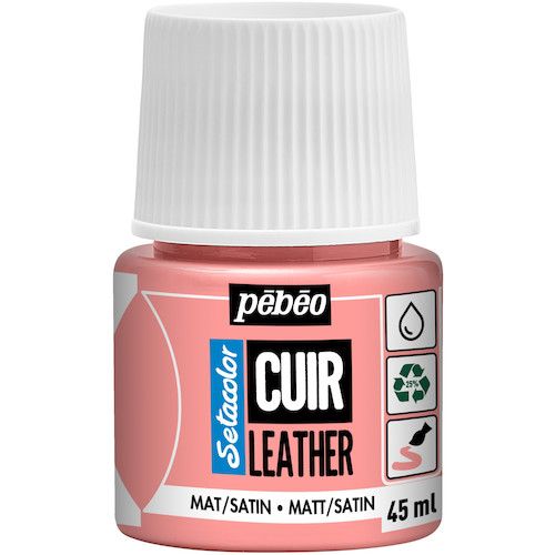 Pebeo　セタカラーレザー（革用）マット色　45mlNO．07　桜ピンク　1本 (295607)