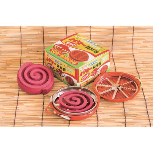 児玉兄弟商会 虫よけ線香 富士錦パワー森林香10巻＋携帯防虫器セット 1S (4971833015058)