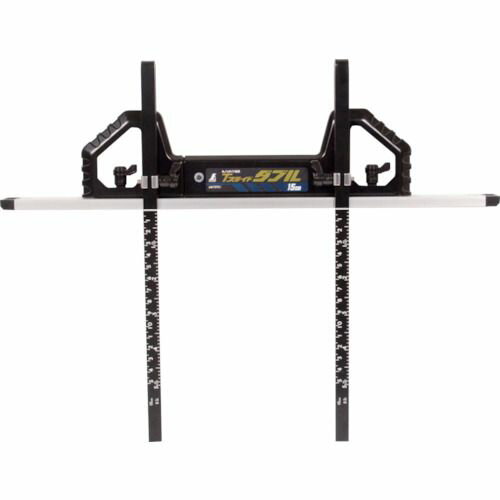 シンワ　丸ノコガイド定規　Tスライドダブル15cm　併用目盛　突き当て可動式　1本 (73701)