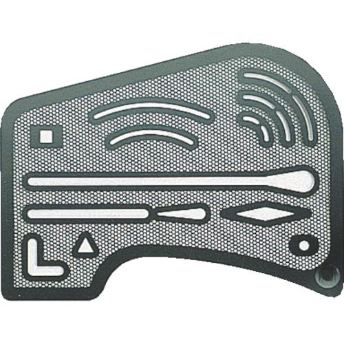 特長:●さまざまな形で穴が空いているので消したい所だけ消せます。●メッシュなので字消し板の上から線や文字が確認できます。 用途:●消したい箇所だけキレイに消せる字消し板 仕様:●80mm×60mm×0.1mm 材質／仕上:●ステンレス 注意:●用途以外使用しないでください。特長:●さまざまな形で穴が空いているので消したい所だけ消せます。●メッシュなので字消し板の上から線や文字が確認できます。 用途:●消したい箇所だけキレイに消せる字消し板 仕様:●80mm×60mm×0.1mm 材質／仕上:●ステンレス 注意:●用途以外使用しないでください。