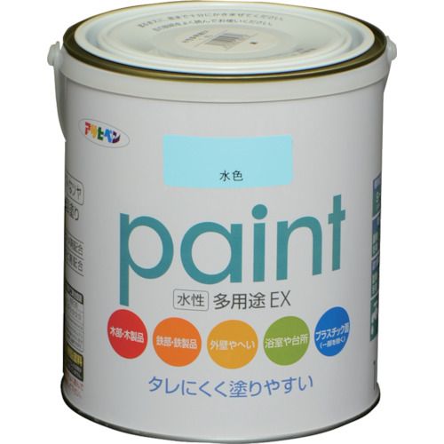 【期間限定!対象商品P2〜20倍】 アサヒペン　水性多用途EX　1．6L　水色　1缶 (459787)