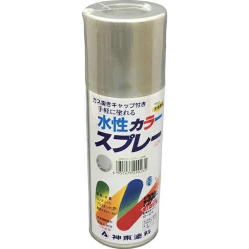 【期間限定!対象商品P2〜20倍】 シントー　水性カラースプレー　速乾シルバー　300ML　1本 (29230.3)