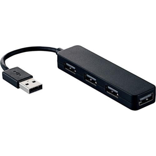 特長:●パソコンに接続することで、1つのUSBポートを4つに増やせるUSB2.0ハブです。●コンパクトで邪魔にならないスティックタイプです。●お好みで選べるポップなカラーを取りそろえています。●フロントの3ポートに加え、サイドに1ポートを装備し、幅広のUSB機器を接続するのに便利です。●ケーブル長は、ノートパソコンでの使用に最適な約7cmです。●ACアダプタ不要のバスパワー専用タイプです。●通信状態を確認できるLEDランプが付いています。 用途:●パソコンのUSBポートに接続してポートを増やせる4ポートUSB2.0ハブ。 仕様:●色：ブラック●幅(mm)：87●奥行(mm)：22●高さ(mm)：12●インターフェース：USB2.0●コネクタ形状：パソコン側(アップストリームポート)：USBAx1/周辺機器側(ダウンストリームポート)：USBAx4●適合OS：Windows10、Windows8.1、Windows7、WindowsVista、WindowsXP、MacintoshOSX10.11※各OSの最新バージョンへのアップデートや、サービスパックのインストールが必要になる場合があります。)●外形寸法：約幅87.0×奥行22.0×高さ12.0mm(ケーブルを除く)●重量：約23.8g●保証期間：6カ月 仕様2:●最大転送速度：USB2.0ハイスピード/480Mbps(理論値)、USB1.1フルスピード12Mbps(理論値)●アップストリーム(パソコン側)ポート数：1ポート●ダウンストリーム(周辺機器側)ポート数：4ポート●USBケーブル方式：USB2.0●USBケーブル長：約7cm(コネクタを除く)●電源方式：バスパワー●供給可能電流：4ポート合計最大400mA(各ポート100mA未満特長:●パソコンに接続することで、1つのUSBポートを4つに増やせるUSB2.0ハブです。●コンパクトで邪魔にならないスティックタイプです。●お好みで選べるポップなカラーを取りそろえています。●フロントの3ポートに加え、サイドに1ポートを装備し、幅広のUSB機器を接続するのに便利です。●ケーブル長は、ノートパソコンでの使用に最適な約7cmです。●ACアダプタ不要のバスパワー専用タイプです。●通信状態を確認できるLEDランプが付いています。 用途:●パソコンのUSBポートに接続してポートを増やせる4ポートUSB2.0ハブ。 仕様:●色：ブラック●幅(mm)：87●奥行(mm)：22●高さ(mm)：12●インターフェース：USB2.0●コネクタ形状：パソコン側(アップストリームポート)：USBAx1/周辺機器側(ダウンストリームポート)：USBAx4●適合OS：Windows10、Windows8.1、Windows7、WindowsVista、WindowsXP、MacintoshOSX10.11※各OSの最新バージョンへのアップデートや、サービスパックのインストールが必要になる場合があります。)●外形寸法：約幅87.0×奥行22.0×高さ12.0mm(ケーブルを除く)●重量：約23.8g●保証期間：6カ月 仕様2:●最大転送速度：USB2.0ハイスピード/480Mbps(理論値)、USB1.1フルスピード12Mbps(理論値)●アップストリーム(パソコン側)ポート数：1ポート●ダウンストリーム(周辺機器側)ポート数：4ポート●USBケーブル方式：USB2.0●USBケーブル長：約7cm(コネクタを除く)●電源方式：バスパワー●供給可能電流：4ポート合計最大400mA(各ポート100mA未満