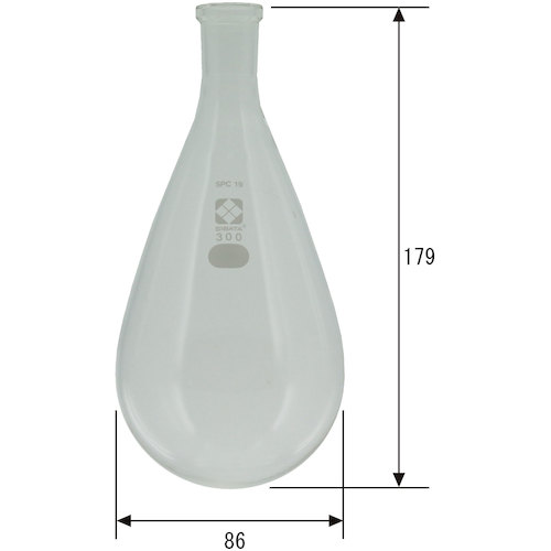 【全商品 ポイント10倍中】 SIBATA　SPCなす形フラスコ　SPC−19　300mL　1個 (0301...