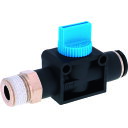 PISCO ハンドバルブ ストレートB3方弁チューブR3/8出力10 1個 (HV0310)(4)