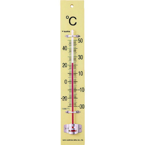 佐藤 板付温度計(フック箱)−30〜50℃ (1510−00) 1個 (151000)